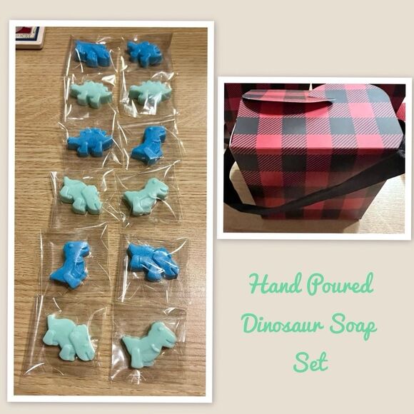 Hand Poured Dinosaur Soap Set, Dinosaur Soap Set - Picture 1 of 1